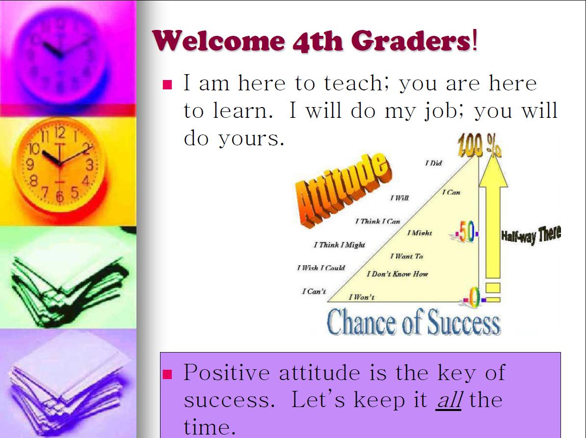 Welcome 4th Graders
