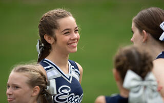 Legacy Charter High School Cheerleaders top view photo