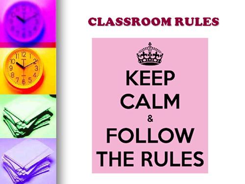 Keep calm and follow the rules